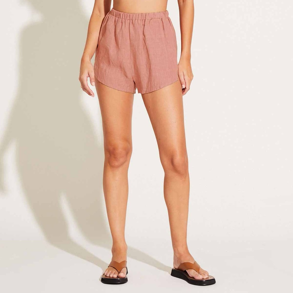 Vitamin A Tallows Linen Coverup Shorts